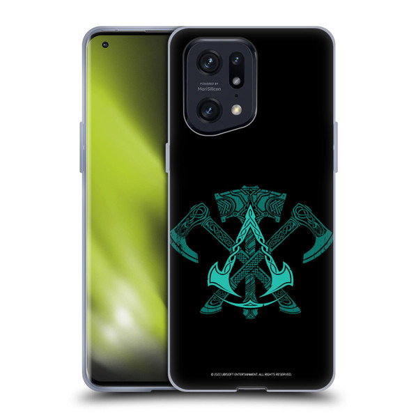 Assassin's Creed Valhalla Symbols And Patterns ACV Weapons Soft Gel Case for OPPO Find X5 Pro