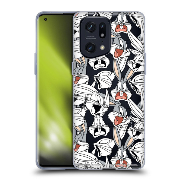 Looney Tunes Patterns Bugs Bunny Soft Gel Case for OPPO Find X5 Pro
