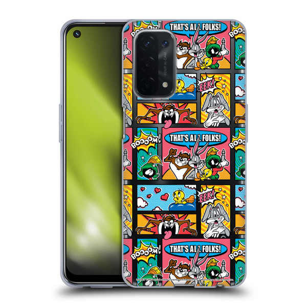 Looney Tunes Patterns Comics Soft Gel Case for OPPO A54 5G