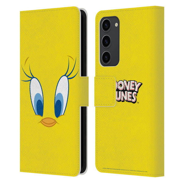 Looney Tunes Full Face Tweety Leather Book Wallet Case Cover For Samsung Galaxy S23+ 5G