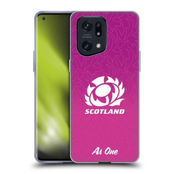 Scotland Rugby Graphics Gradient Pattern Soft Gel Case for OPPO Find X5 Pro
