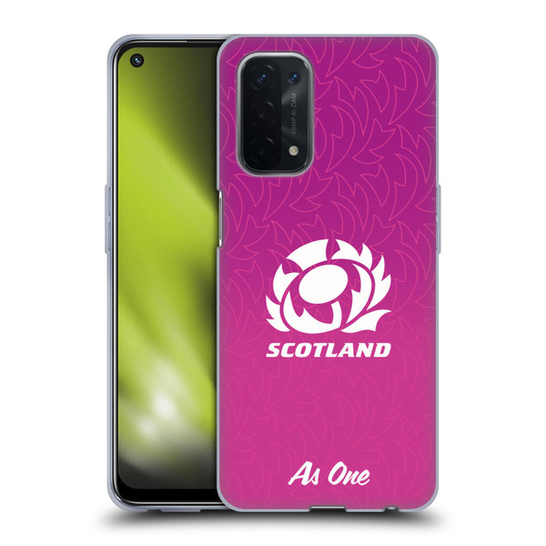 Scotland Rugby Graphics Gradient Pattern Soft Gel Case for OPPO A54 5G