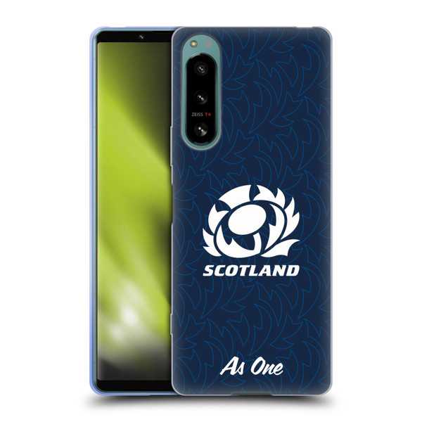 Scotland Rugby Graphics Pattern Soft Gel Case for Sony Xperia 5 IV