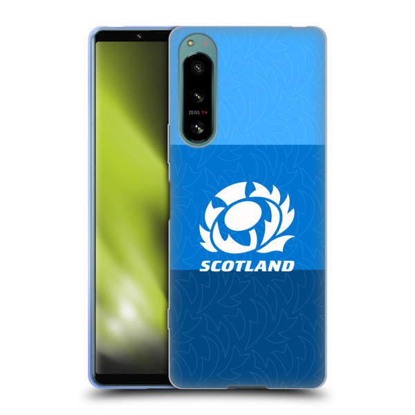 Scotland Rugby Graphics Stripes Pattern Soft Gel Case for Sony Xperia 5 IV