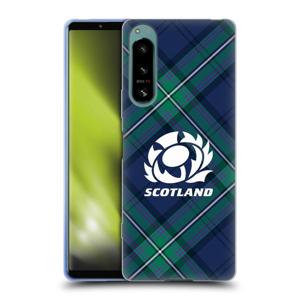 Scotland Rugby Graphics Tartan Oversized Soft Gel Case for Sony Xperia 5 IV