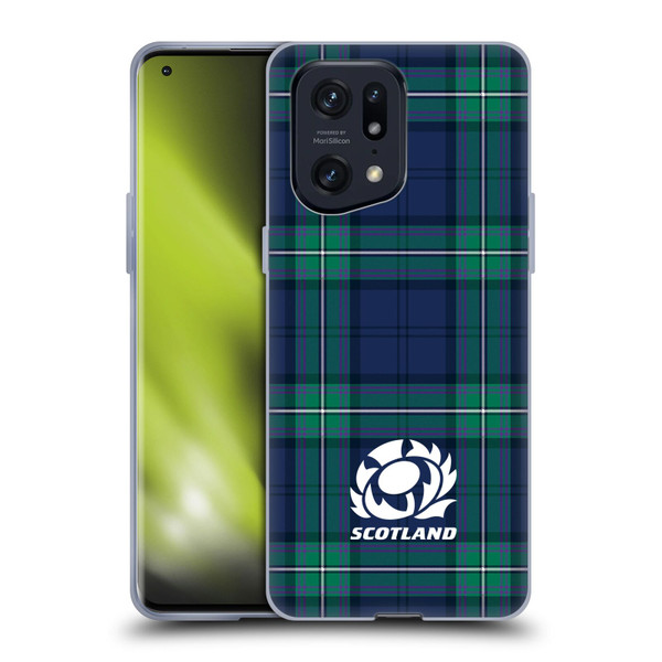 Scotland Rugby Logo 2 Tartans Soft Gel Case for OPPO Find X5 Pro