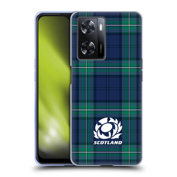 Scotland Rugby Logo 2 Tartans Soft Gel Case for OPPO A57s