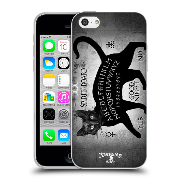 Alchemy Gothic Cats Black Cat Spirit Board Soft Gel Case for Apple iPhone 5c