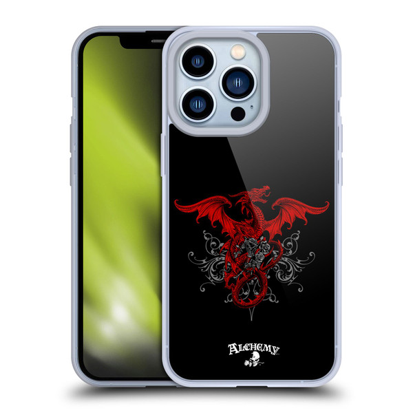 Alchemy Gothic Dragon Draco Rosa Soft Gel Case for Apple iPhone 13 Pro