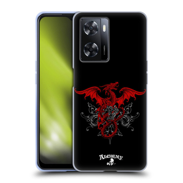 Alchemy Gothic Dragon Draco Rosa Soft Gel Case for OPPO A57s