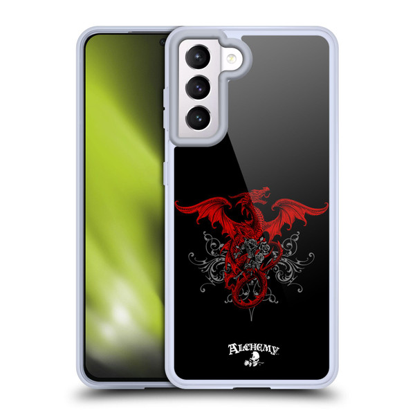 Alchemy Gothic Dragon Draco Rosa Soft Gel Case for Samsung Galaxy S21 5G