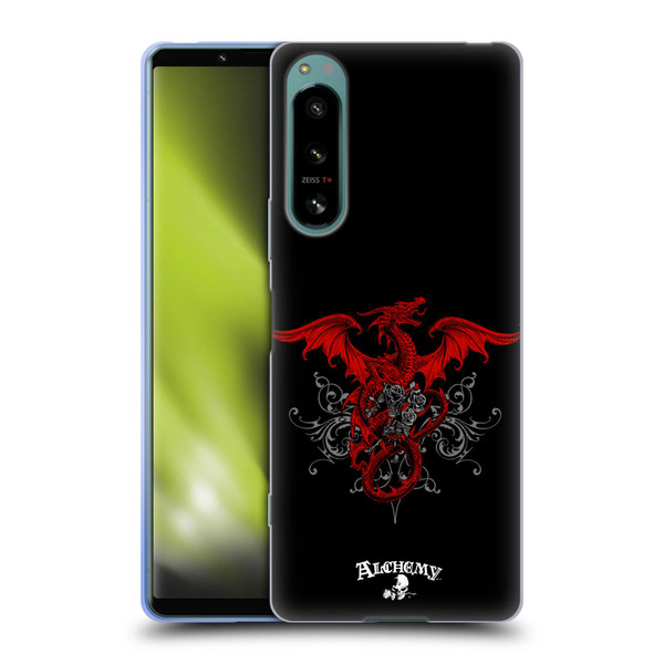 Alchemy Gothic Dragon Draco Rosa Soft Gel Case for Sony Xperia 5 IV