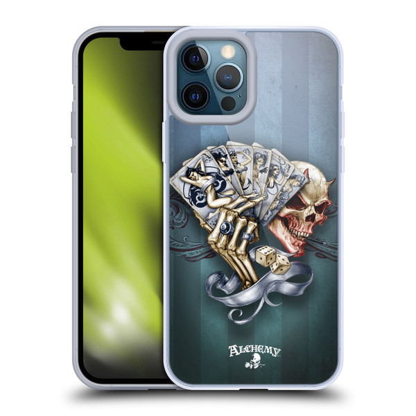 Alchemy Gothic Skull And Cards Read 'Em And Weep Soft Gel Case for Apple iPhone 12 Pro Max