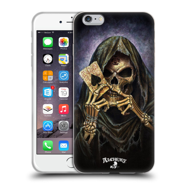Alchemy Gothic Skull And Cards Reaper's Ace Soft Gel Case for Apple iPhone 6 Plus / iPhone 6s Plus