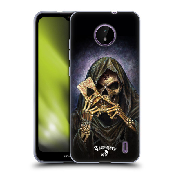Alchemy Gothic Skull And Cards Reaper's Ace Soft Gel Case for Nokia C10 / C20