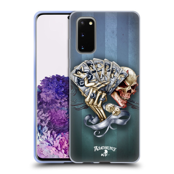 Alchemy Gothic Skull And Cards Read 'Em And Weep Soft Gel Case for Samsung Galaxy S20 / S20 5G