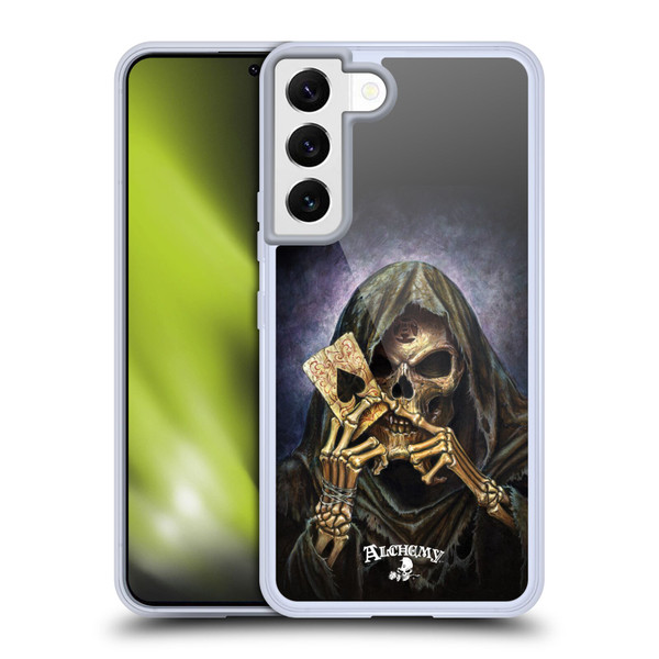 Alchemy Gothic Skull And Cards Reaper's Ace Soft Gel Case for Samsung Galaxy S22 5G