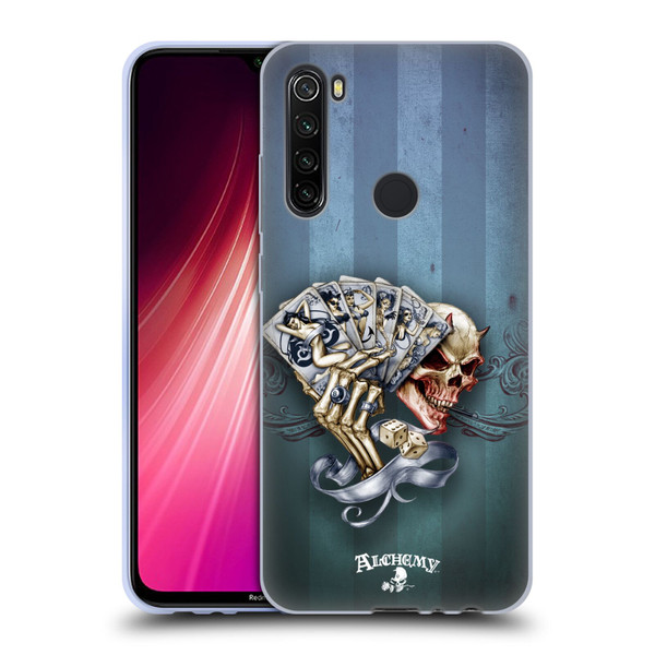 Alchemy Gothic Skull And Cards Read 'Em And Weep Soft Gel Case for Xiaomi Redmi Note 8T