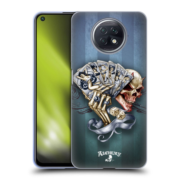 Alchemy Gothic Skull And Cards Read 'Em And Weep Soft Gel Case for Xiaomi Redmi Note 9T 5G