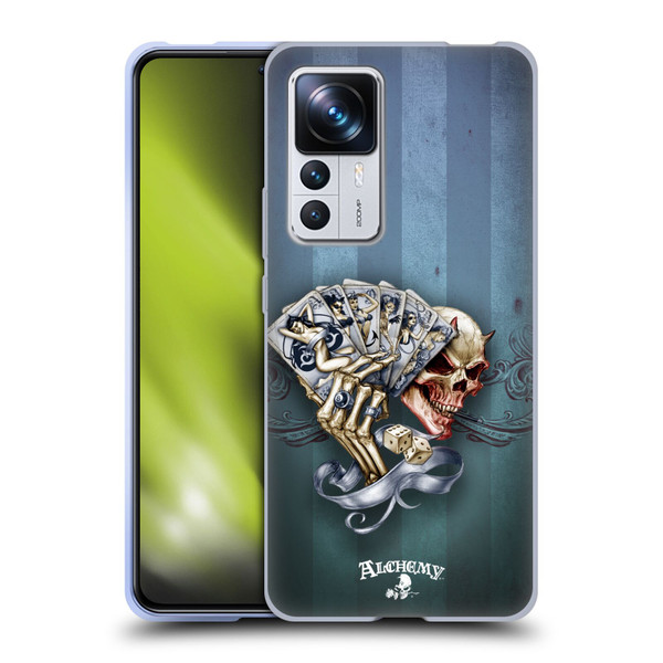 Alchemy Gothic Skull And Cards Read 'Em And Weep Soft Gel Case for Xiaomi 12T Pro