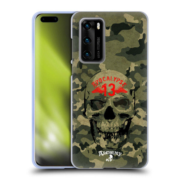 Alchemy Gothic Skull Camo Skull Soft Gel Case for Huawei P40 5G
