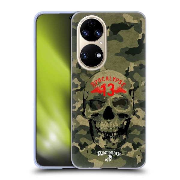 Alchemy Gothic Skull Camo Skull Soft Gel Case for Huawei P50