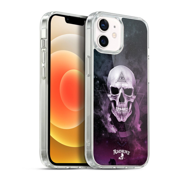Alchemy Gothic Skull The Void Geometric Soft Gel Case for Apple iPhone 12 / iPhone 12 Pro & MagSafe
