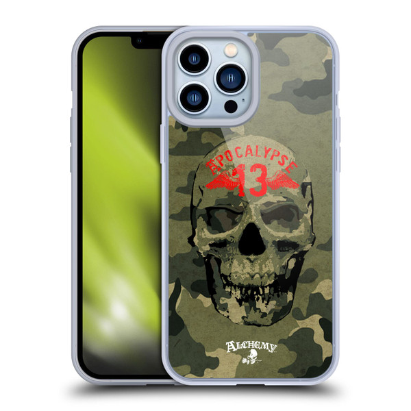 Alchemy Gothic Skull Camo Skull Soft Gel Case for Apple iPhone 13 Pro Max