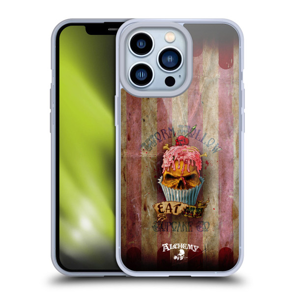 Alchemy Gothic Skull Eat Me Cupcake Soft Gel Case for Apple iPhone 13 Pro
