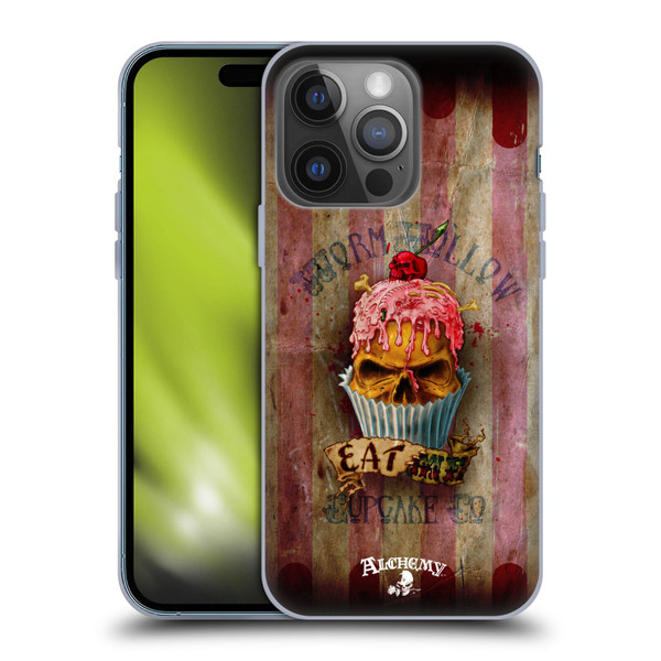 Alchemy Gothic Skull Eat Me Cupcake Soft Gel Case for Apple iPhone 14 Pro