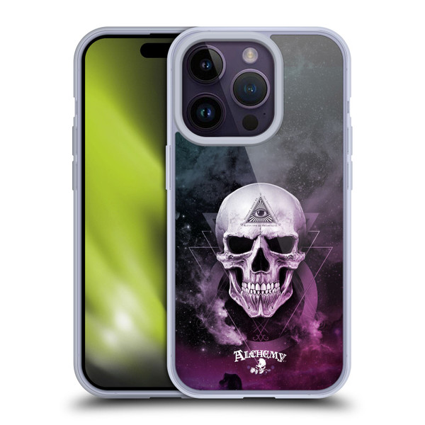 Alchemy Gothic Skull The Void Geometric Soft Gel Case for Apple iPhone 14 Pro