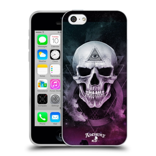 Alchemy Gothic Skull The Void Geometric Soft Gel Case for Apple iPhone 5c