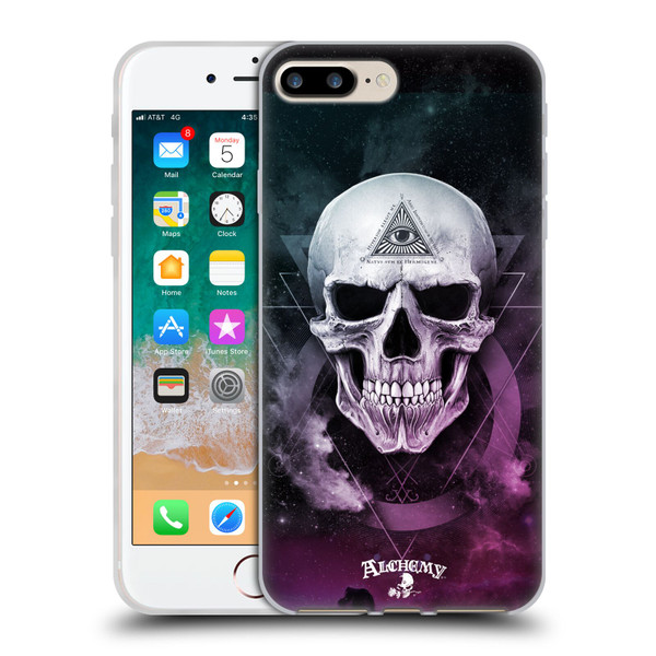 Alchemy Gothic Skull The Void Geometric Soft Gel Case for Apple iPhone 7 Plus / iPhone 8 Plus