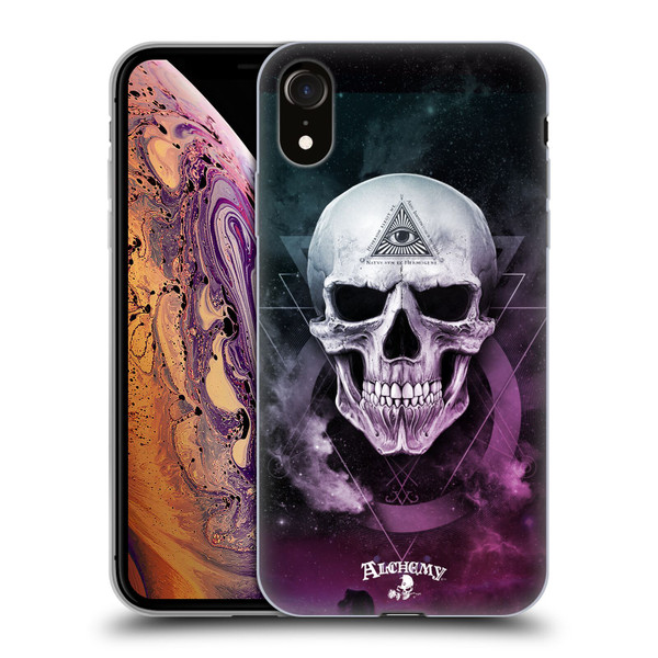 Alchemy Gothic Skull The Void Geometric Soft Gel Case for Apple iPhone XR