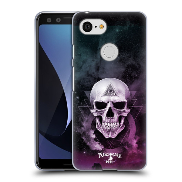 Alchemy Gothic Skull The Void Geometric Soft Gel Case for Google Pixel 3