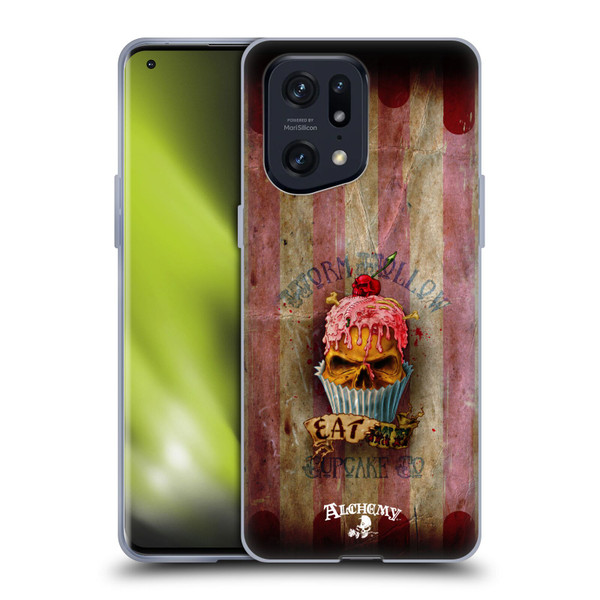 Alchemy Gothic Skull Eat Me Cupcake Soft Gel Case for OPPO Find X5 Pro