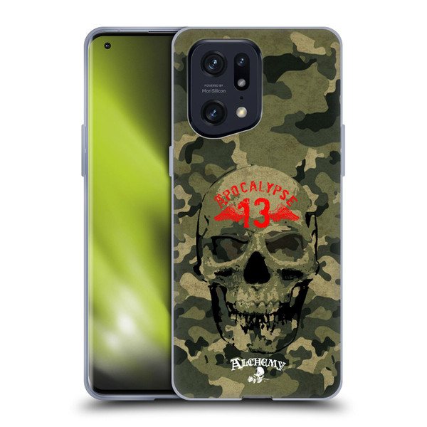 Alchemy Gothic Skull Camo Skull Soft Gel Case for OPPO Find X5 Pro