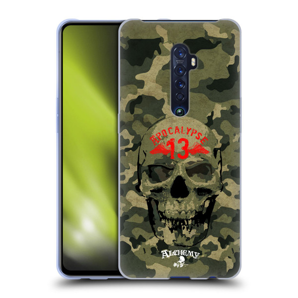Alchemy Gothic Skull Camo Skull Soft Gel Case for OPPO Reno 2