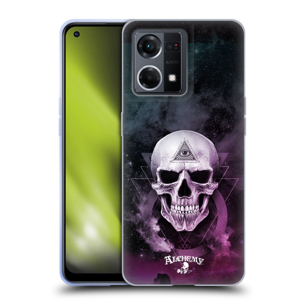 Alchemy Gothic Skull The Void Geometric Soft Gel Case for OPPO Reno8 4G