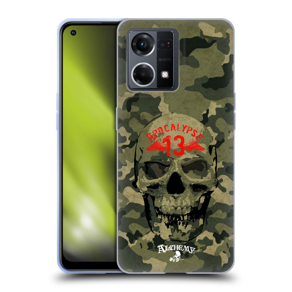 Alchemy Gothic Skull Camo Skull Soft Gel Case for OPPO Reno8 4G