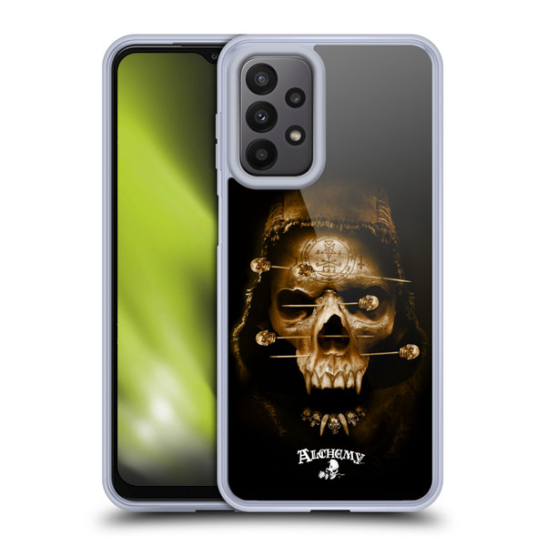 Alchemy Gothic Skull Death Fetish Soft Gel Case for Samsung Galaxy A23 / 5G (2022)