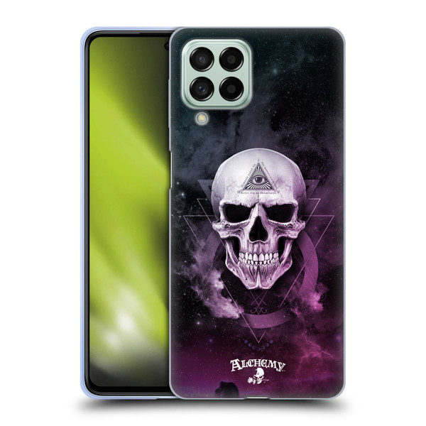 Alchemy Gothic Skull The Void Geometric Soft Gel Case for Samsung Galaxy M53 (2022)