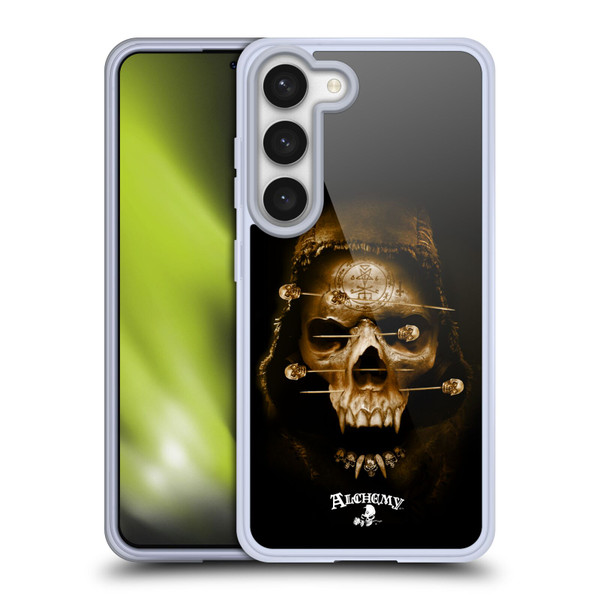 Alchemy Gothic Skull Death Fetish Soft Gel Case for Samsung Galaxy S23 5G