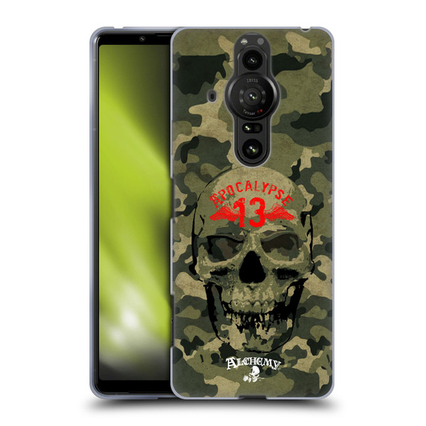 Alchemy Gothic Skull Camo Skull Soft Gel Case for Sony Xperia Pro-I
