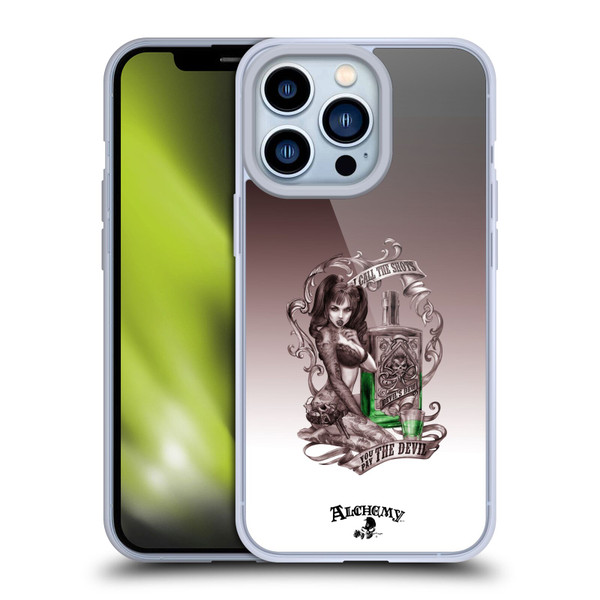 Alchemy Gothic Woman Devil's Green Dew Soft Gel Case for Apple iPhone 13 Pro