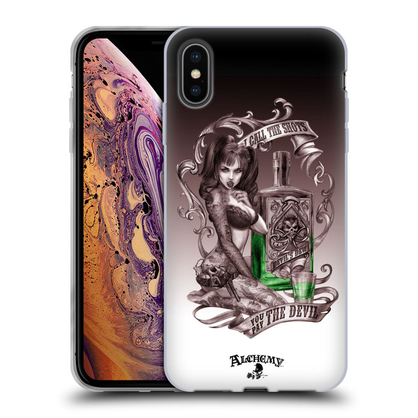 Alchemy Gothic Woman Devil's Green Dew Soft Gel Case for Apple iPhone XS Max