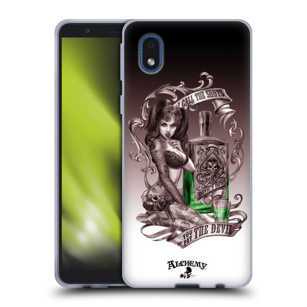 Alchemy Gothic Woman Devil's Green Dew Soft Gel Case for Samsung Galaxy A01 Core (2020)