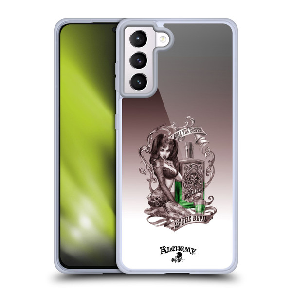 Alchemy Gothic Woman Devil's Green Dew Soft Gel Case for Samsung Galaxy S21+ 5G