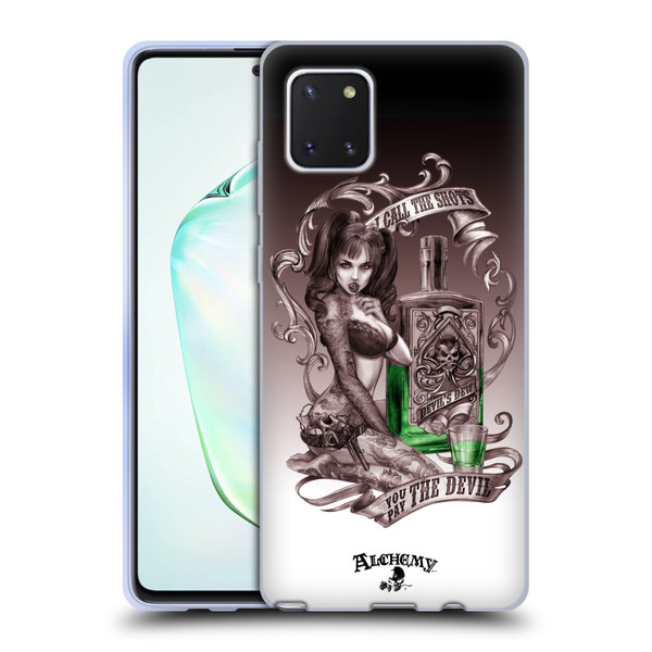 Alchemy Gothic Woman Devil's Green Dew Soft Gel Case for Samsung Galaxy Note10 Lite