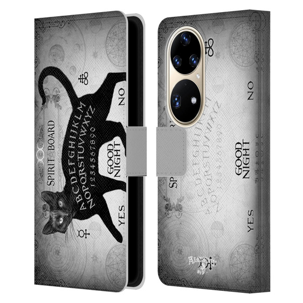 Alchemy Gothic Cats Black Cat Spirit Board Leather Book Wallet Case Cover For Huawei P50 Pro